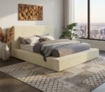 Dexter Corduroy Fabric Upholstered Bed - Image 2