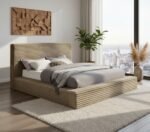 Dexter Corduroy Fabric Upholstered Bed - Image 2