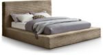 Dexter Corduroy Fabric Upholstered Bed