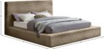 Dexter Corduroy Fabric Upholstered Bed - Image 7