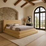 Drew Corduroy Fabric Upholstered Bed - Image 2