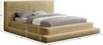 Drew Corduroy Fabric Upholstered Bed - Image 7