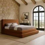 Drew Corduroy Fabric Upholstered Bed - Image 2