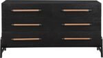 Kaya Oak Veneer And Vegan Leather Handle Dresser - Image 3
