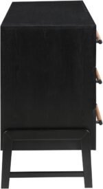 Kaya Oak Veneer And Vegan Leather Handle Dresser - Image 4