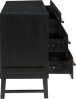 Kaya Oak Veneer And Vegan Leather Handle Dresser - Image 5