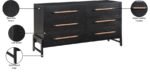 Kaya Oak Veneer And Vegan Leather Handle Dresser - Image 12