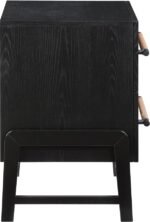 Kaya Oak Veneer And Vegan Leather Handle Night Stand - Image 4