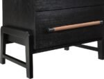 Kaya Oak Veneer And Vegan Leather Handle Night Stand - Image 7