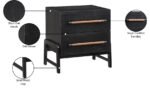 Kaya Oak Veneer And Vegan Leather Handle Night Stand - Image 12