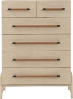 Kaya Oak Veneer And Vegan Leather Handle Chest - Image 3