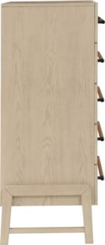 Kaya Oak Veneer And Vegan Leather Handle Chest - Image 4