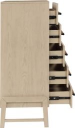 Kaya Oak Veneer And Vegan Leather Handle Chest - Image 5