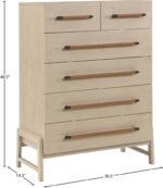 Kaya Oak Veneer And Vegan Leather Handle Chest - Image 11