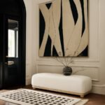 Calum Chenille Fabric Upholstered Bench - Image 2