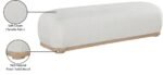 Calum Chenille Fabric Upholstered Bench - Image 8