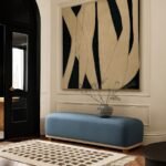 Calum Chenille Fabric Upholstered Bench - Image 2