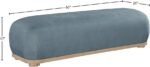 Calum Chenille Fabric Upholstered Bench - Image 7
