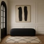 Calum Chenille Fabric Upholstered Bench - Image 2