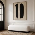 Calum Chenille Fabric Upholstered Bench - Image 2