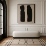 Calum Chenille Fabric Upholstered Bench - Image 2