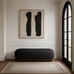 Calum Chenille Fabric Upholstered Bench - Image 2