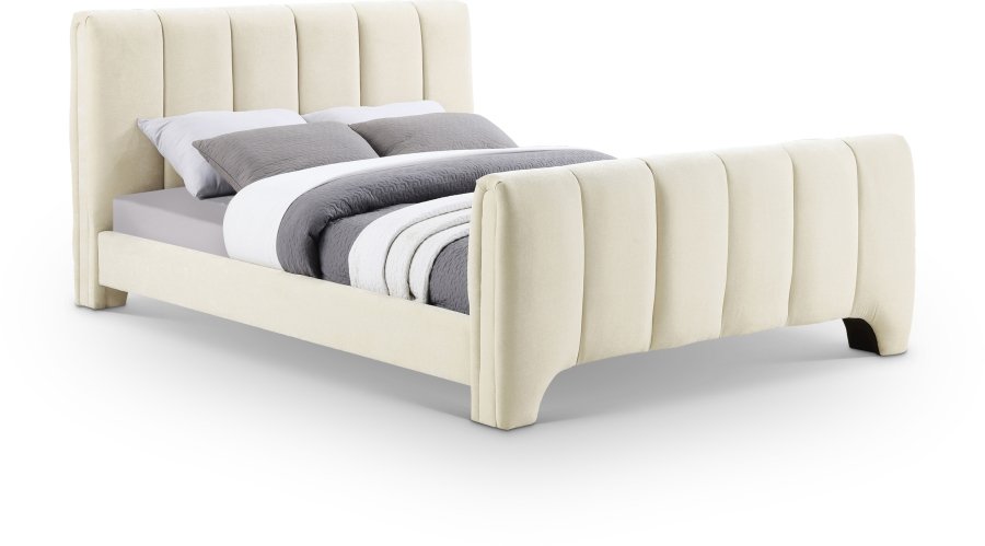 43534.jpg Camila Chenille Fabric Upholstered Bed - Image 1