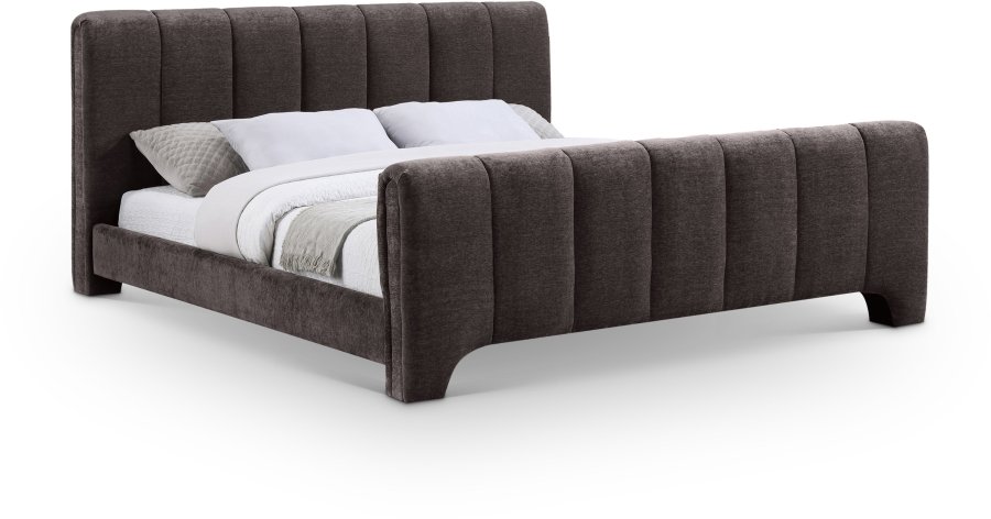 43539.jpg Camila Chenille Fabric Upholstered Bed - Image 1