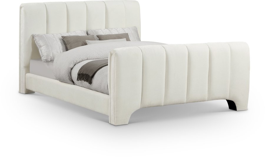 43544.jpg Camila Chenille Fabric Upholstered Bed - Image 1