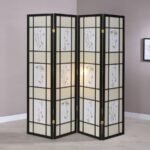 CATABELLA 4-PANEL ROOM DIVIDER FOLDING SHOJI SCREEN FLORAL - Image 2