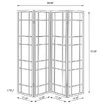 CATABELLA 4-PANEL ROOM DIVIDER FOLDING SHOJI SCREEN FLORAL - Image 7