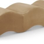 Wave Velvet Upholstered Bench