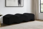 Wave Velvet Upholstered Bench - Image 2