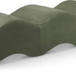 Wave Velvet Upholstered Bench