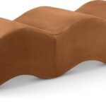 Wave Velvet Upholstered Bench