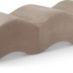 Wave Velvet Upholstered Bench
