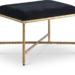 Valley Chenille Fabric Upholstered Bench