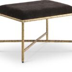 Valley Chenille Fabric Upholstered Bench