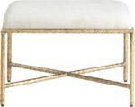 Valley Chenille Fabric Upholstered Bench - Image 3