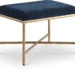 Valley Chenille Fabric Upholstered Bench