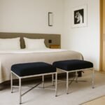 Valley Chenille Fabric Upholstered Bench - Image 2