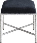 Valley Chenille Fabric Upholstered Bench - Image 4