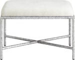 Valley Chenille Fabric Upholstered Bench - Image 3