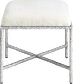Valley Chenille Fabric Upholstered Bench - Image 4