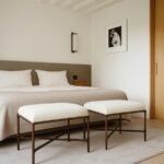 Valley Chenille Fabric Upholstered Bench - Image 2