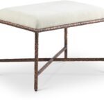 Valley Chenille Fabric Upholstered Bench