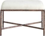 Valley Chenille Fabric Upholstered Bench - Image 3
