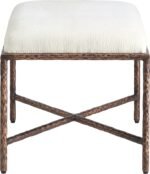 Valley Chenille Fabric Upholstered Bench - Image 4