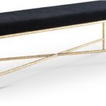 Valley Chenille Fabric Upholstered Bench