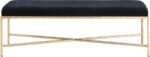 Valley Chenille Fabric Upholstered Bench - Image 3